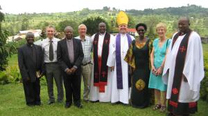 Bishop Andrew Watson with local Ugandan clergy